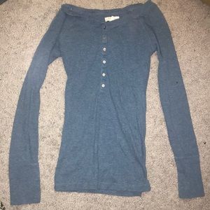 Long sleeve blue shirt
